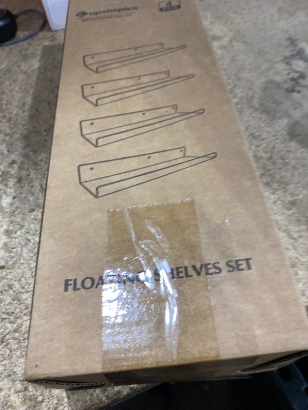 Photo 1 of upsimples Acrylic Shelves for Bathroom Storage, 15" Floating Shelves Wall Organizer for Perfume, Make up, Skincare, Kids Bookshelf for Bedroom, Nursery, Living Room Decor, Clear, 4 Pack