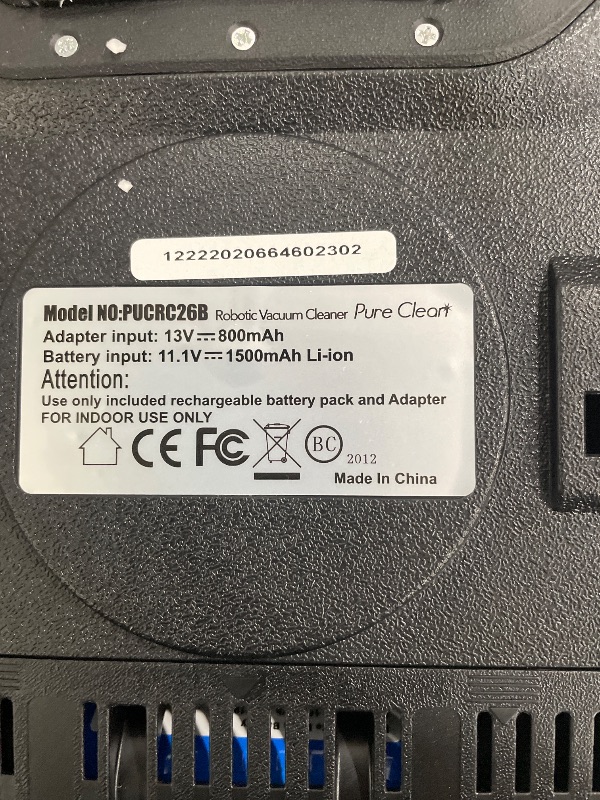 Photo 1 of ** For parts only does not power on ** Robot Automatic Vacuum Cleaner - Upgraded Lithium Battery 90 Min Run Time - Bot Self Detects Stairs Pet Hair Allergies Friendly Home Cleaning for Carpet Hardwood Floor - PUCRC26B, Black