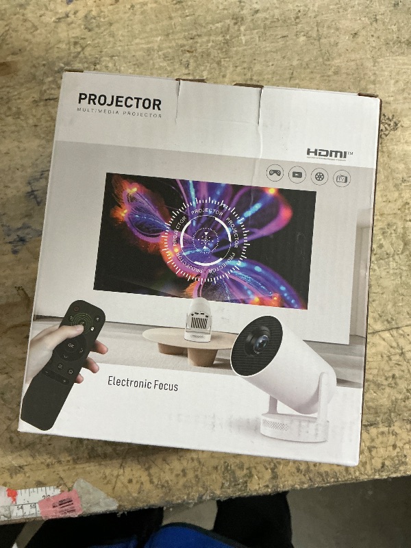 Photo 1 of ?Electric Focus?Mini Projector, Support 4K 1080P, 210 ANSI Portable Projector with WiFi and Bluetooth, Auto Keystone Correction Video Projector, Compatible with Smartphone,TV Stick,Laptop