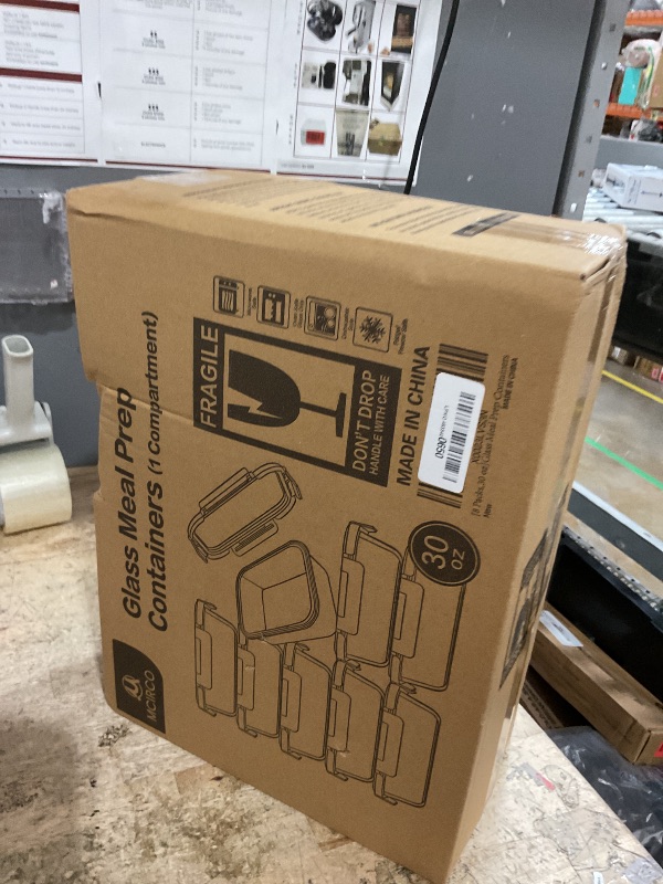 Photo 1 of [8-Pack,30 oz]Glass Meal Prep Containers,Glass Food Storage Containers,Airtight lunch Containers with Lids, Microwave, Oven, Freezer and Dishwasher