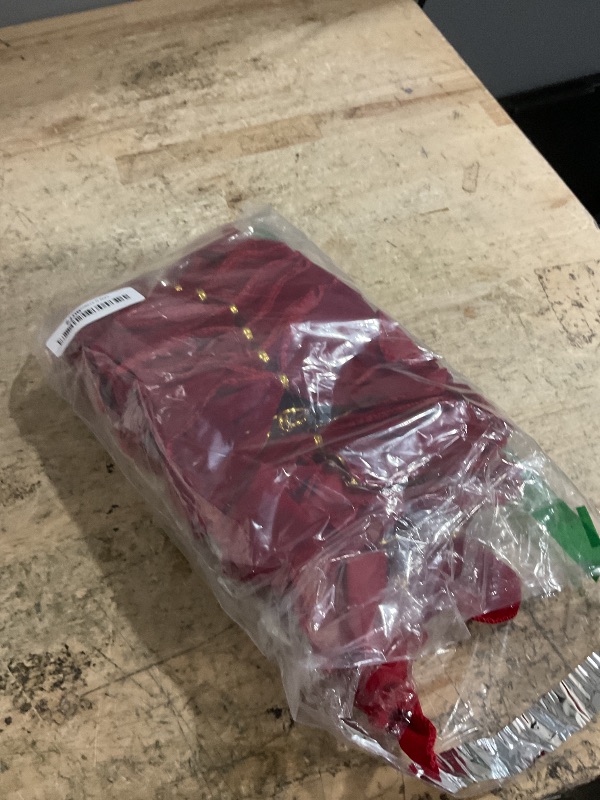 Photo 1 of 18Pcs Vintage Red Velvet Christmas Bows Decor - 6 Inch Cozy Rustic 3D Adjustable Ribbon Bow Ornaments for Christmas Tree, Wreaths, Garland, Gift Wrapping, DIY Crafts & Xmas Home Decoration