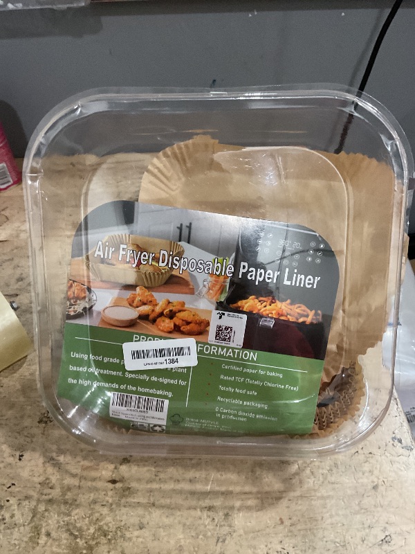 Photo 1 of 10 Inch Largest Square Air Fryer Disposable Paper Liner, XXL 100Pcs Air Fryer Parchment Liners for 8QT or Bigger Air Fryer, Non-stick, Food Grade Baking Paper for Frying, Roasting and Microwave