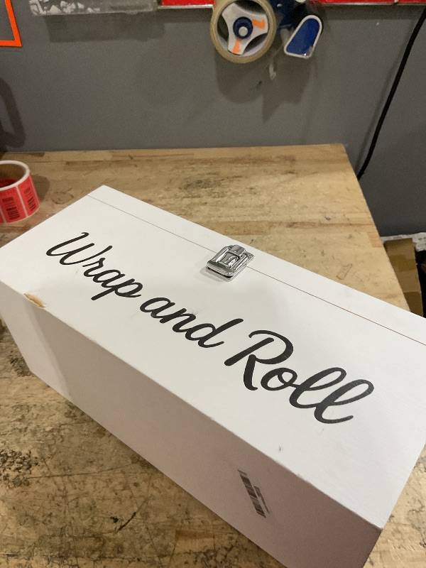 Photo 1 of *CHIPPED ON THE SIDE** Plastic Wrap Dispenser with Cutter– Fits 12" 3000ft Costco Wrap, Foil, Cling, Wax Paper for Kitchen, Restaurant