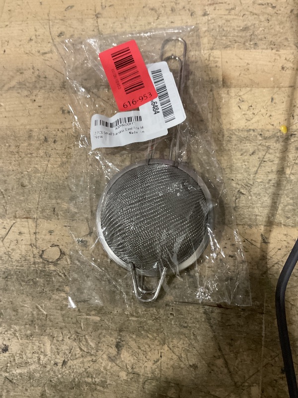 Photo 1 of 2 Pack Fine Mesh Strainers, Mini Stainless Steel Strainer with Handle for Kitchen, Metal Sieve Sifters for Straining Tea, Matcha, Cocktail, Juice and Coffee (8.6in 7.5in)