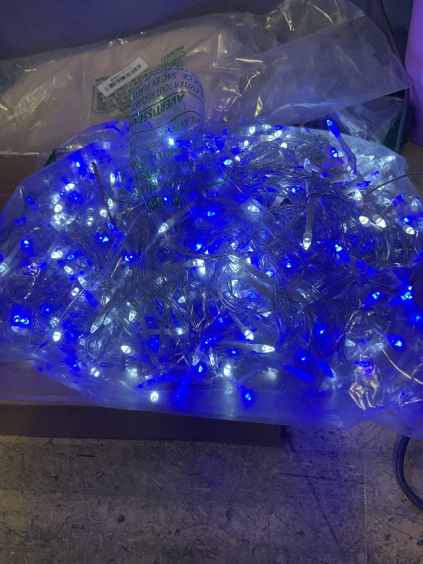 Photo 1 of 1500LED Christmas Lights Outdoor Use, 470ft 12 Modes Blue and Cool White LED String Lights with Timer Dimmable, Waterproof Christmas Tree Lights for Xmas Patio Yard Fence Balcony Garden Decor