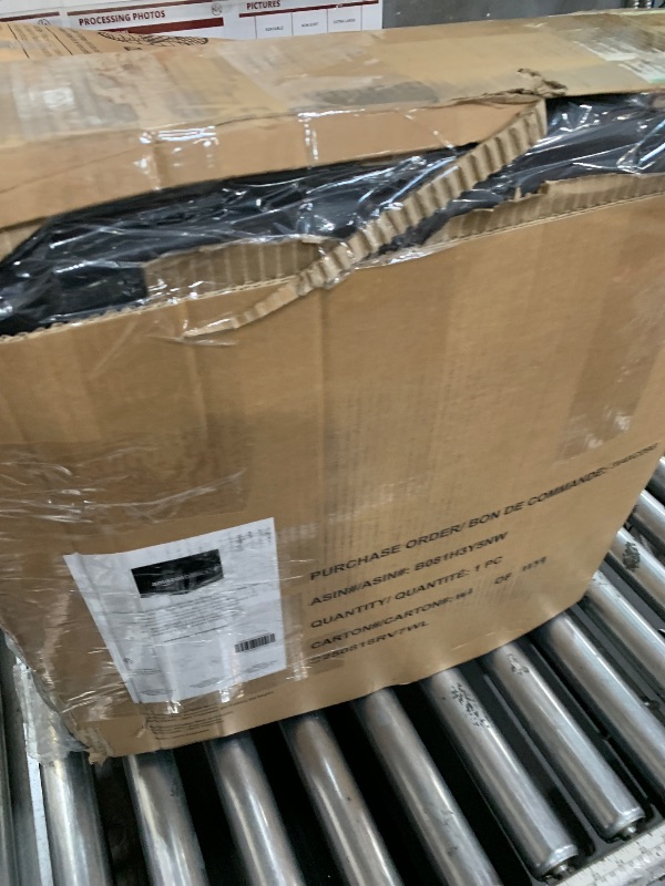 Photo 1 of **PARTS ONLY** Amazon Basics Classic Puresoft PU Padded Mid-Back Height Adjustable Office Computer Desk Chair with Armrest, 26"D x 23.75"W x 42"H, Black