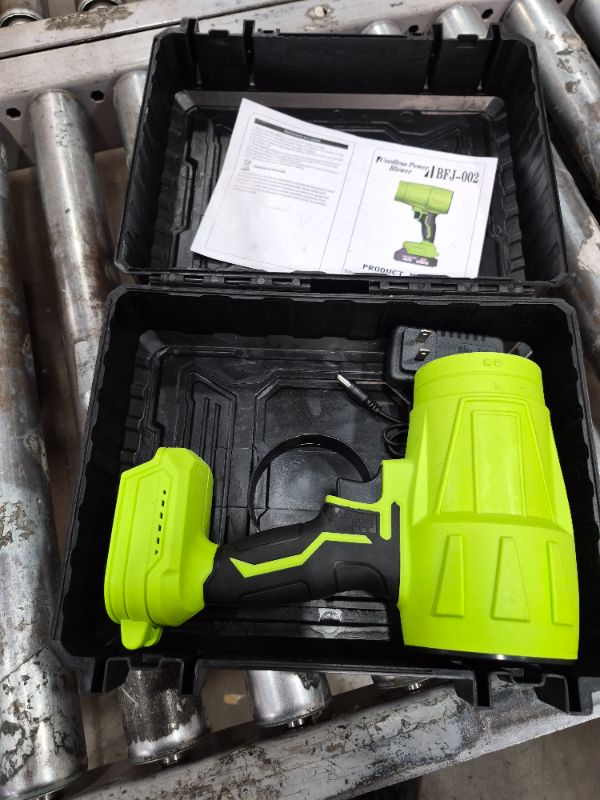 Photo 1 of ********MISSING BOTH BATTERIES*************
990,000 RPM 21V Cordless Leaf Blower with 2×6.0Ah Batteries - Handheld Electric Blower for Patio Cleaning, Car Drying, Leaves and Dust