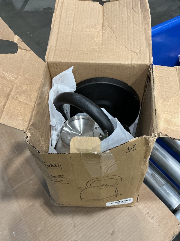 Photo 1 of 1.7L Electric Kettle, Cute Water Boiler with Thermometer & Auto Shut-Off, 1200W Fast Boiling Kettle for Home Kitchen Office, BPA-Free, Boil-Dry Protection (Stainless Steel Sanding)