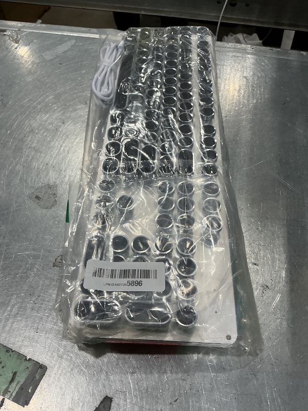 Photo 1 of *USED*
EWEADN TK950 Typewriter Keyboard Wireless Mechanical Keyboard, 104 Keys Aesthetic Typewriter Keyboards with White Backlit, Anti-Ghosting, Blue Switch Bluetooth/2.4GHz/Wired Cute keyboards-Black