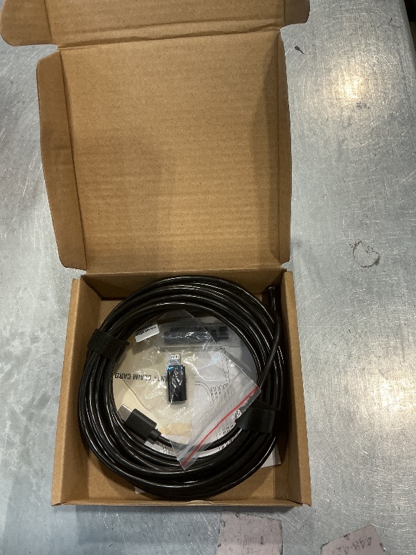 Photo 1 of [Dual-Lens] Endoscope Camera with Light, 1920P HD Borescope with 8+1 Adjustable LED Lights, IP67 Waterproof 16.5FT Semi-Rigid Snake Cord Inspection Camera for iPhone, iPad and Android Phone (Type C)