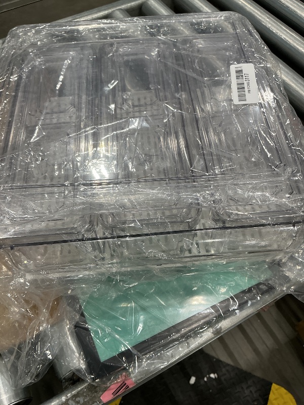 Photo 1 of 10 Pack Refrigerator Pantry Organizer Bins, Stackable Fridge Organizer Bins with Lids, Clear Plastic Food Storage Bins for Kitchen, Countertops, Cabinets, Fridge, Drinks, Fruits, Vegetable, Cereals