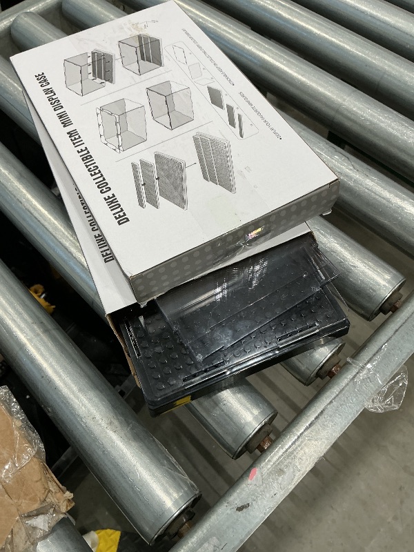 Photo 1 of ***VERY USED*** Pokiiulk Display Cases for Minifigures, 2 Mini-Figure Display Boxes Fits for Block Figures, Minifigures Cases with 3 Removable Stands Fits for Lego 95% Minifigs, Characters and Lego People, L, Black