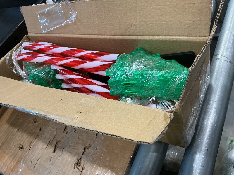 Photo 1 of 10 Pack Christmas Pathway Lights Outdoor Decorations, Candy Cane Christmas Tree Path Lights for Outside, 8 Modes Xmas Holiday Ligthed Walkway Yard Stakes for Porch Yard Lawn Driveway Holiday Decor