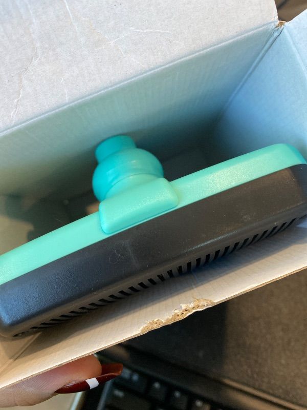 Photo 1 of *MINOR DAMAGE - USED*
Hertzko Dog Brush for Shedding - Self Cleaning Slicker Brush for Dogs and Cats - Gently Removes Loose Hair, Tangles, and Dirt - Grooming Comb Suitable for Long or Short Coats - Aqua