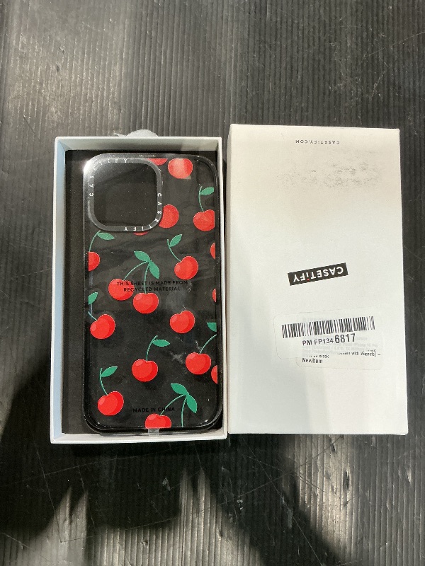 Photo 1 of *See Clerk Notes*
CASETiFY Mirror Ring Stand iPhone 16 Pro Case [Kickstand / 4.9 ft. 1X Military Grade Drop Protection/Compatible with Magsafe] - Silver on Black