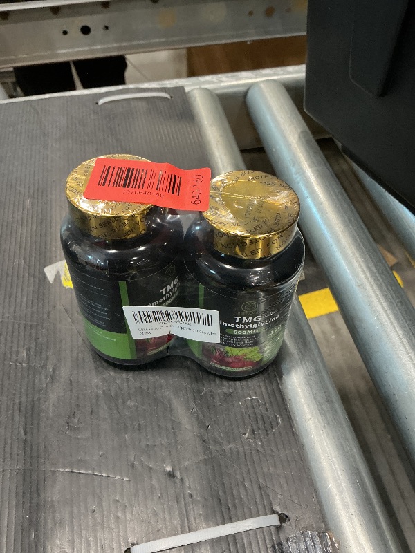 Photo 1 of (2 Pack) TMG Supplements - Trimethylglycine Capsules, Betaine Anhydrous 600mg, with Ginkgo & Vitamin B6, Supports Methylation, Liver Wellness & Cognitive, Non-GMO, Vegan, 120 Count