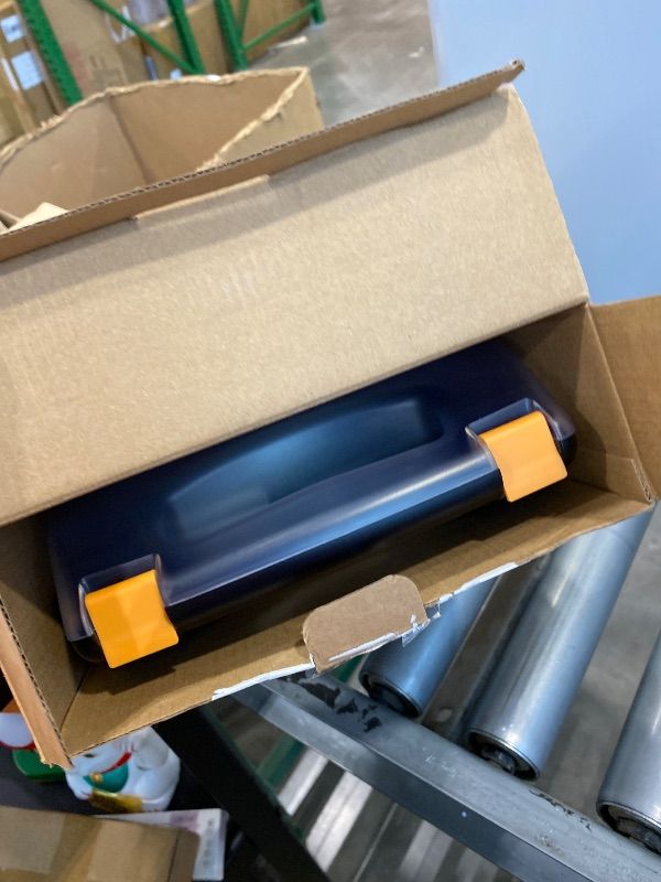 Photo 1 of *USED*
Amazon Basics Battery Organizer with Tester, Wall-Mounted Design, Handle Holds 110 Batteries, Clear/Black