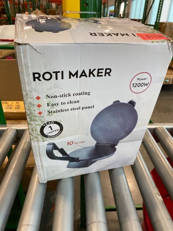 Photo 1 of *USED*
10 inch Roti Maker,Tortilla Maker Machine,Cast Iron Heavy Duty Tortilladora Press,Non Stick Surface, Non-Slip Feet,Crepe Maker, Dough Maker for Flour Tortilla,Black