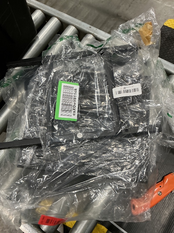 Photo 1 of ***MISSING PIECES*** Vagusicc Nightstand Set of 2 with Charging Station, Bedside Table with Outlet & USB Ports, Black Night Stand with Fabric Drawers, 24.2" Tall Bed Side Table End Table with Open Shelf for Bedroom, Black