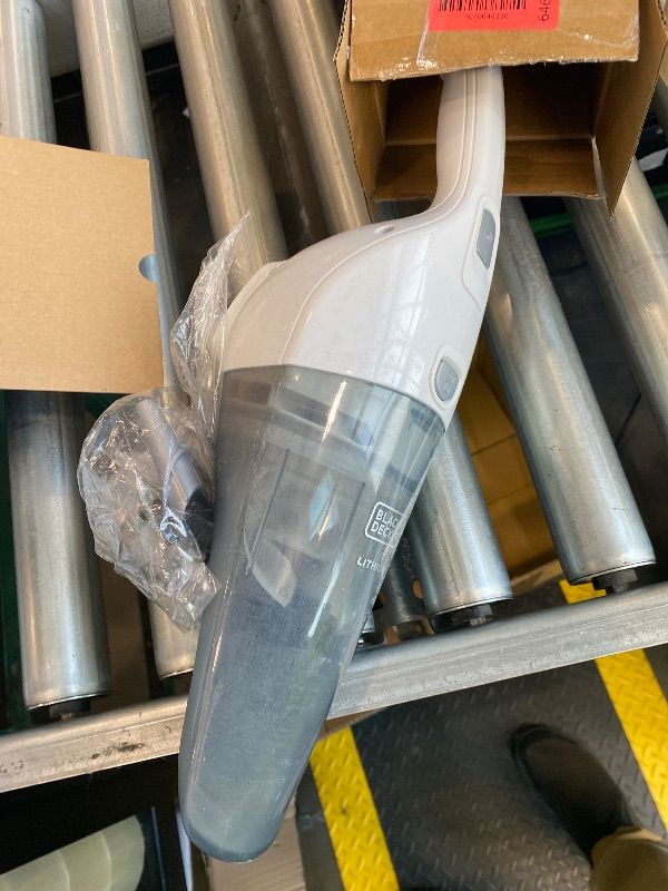 Photo 1 of ***VERY USED*** BLACK+DECKER Cordless Lithium Handheld Power Vacuum with Wall Mount Base and Charger, White (HNV220BCZ10FF)