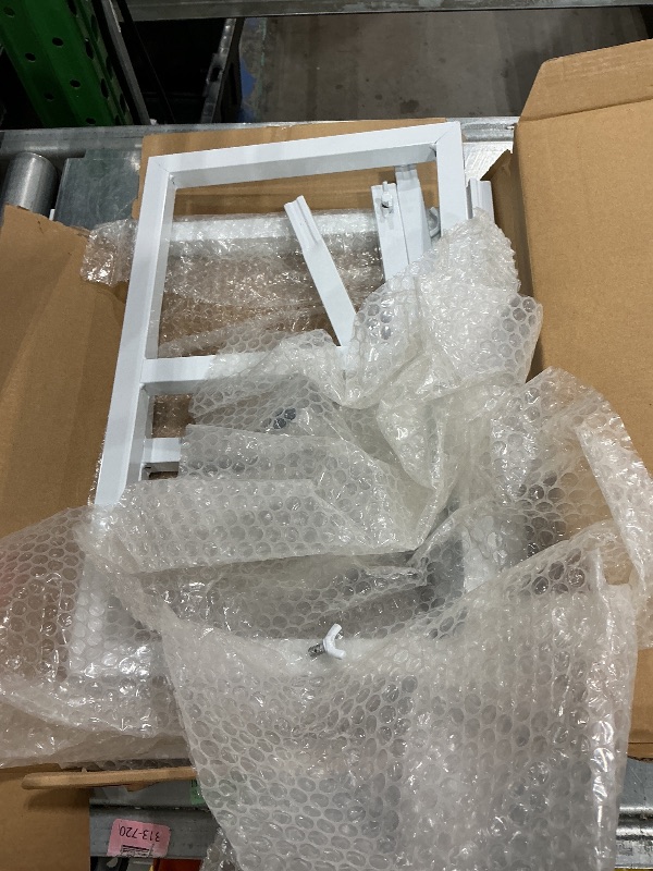 Photo 1 of **MISSING PARTS**
Fomcet 8FT x 8FT Backdrop Stand Heavy Duty with Base, White Portable Adjustable Pipe and Drape Backdrop Stand Kit, Square Metal Arch Party Frame for Wedding Birthday Parties Banquet Decorations