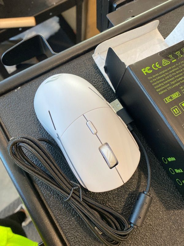 Photo 1 of **MISSING PARTS - Missing the USB**
FFJ Wireless Gaming Mouse, 24000 DPI, Tri-Mode 2.4G/USB-C/Bluetooth 5.3 Gaming Mouse Wireless, RGB Programmable Mouse Gamer, 75Hrs Battery Life, Rechargeable Gaming Mice for PC, Mac, PS5, Xbox - White