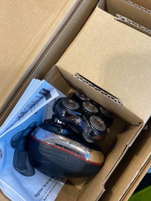 Photo 1 of ** Power cord and accessories missing ** Remington Balder Boss Electric Razor for Head XR7120 - Premier Wet/Dry Bald Head Shaver, Japanese Steel Blades, Cordless Rechargeable, Effortless Head Shaving with Precision Dual Track Heads