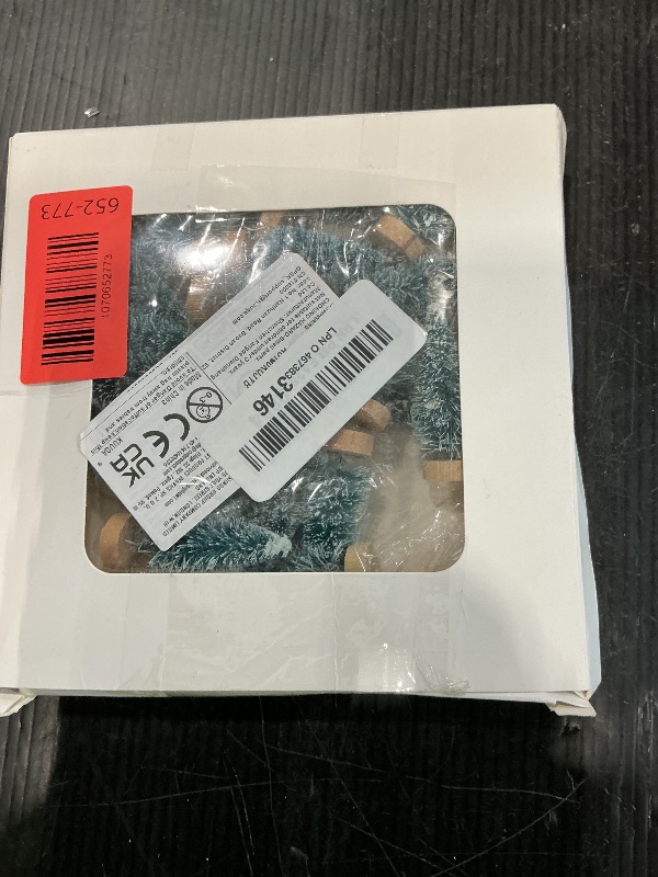 Photo 1 of **MISSING PARTS**
KUUQA 24Pcs Mini Sisal Trees Bottle Brush Trees Mini Christmas Trees Pine Trees with Wood Base Winter Snow Ornaments Tabletop Trees for Christmas Decorations Diorama Models, Small Size Trees