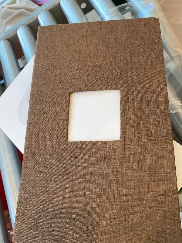 Photo 1 of **SEE PHOTOS, MINOR DAMAGE**potricher Small Photo Album 4x6 300 Photos Linen Cover Picture Photo Book for Family Wedding Anniversary Baby Vacation (Brown,300 Pockets)