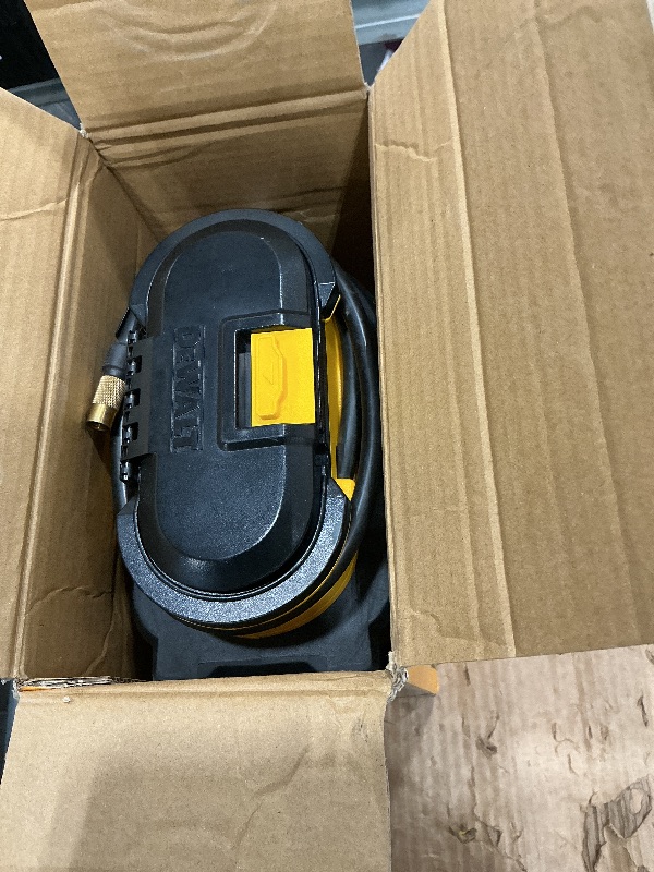 Photo 1 of *USED*
DEWALT Tire Inflator Portable Air Compressor 20V MAX, Car Air Pump with Automatic Shut Off, LED Light, Tool Only (DCC020IB)