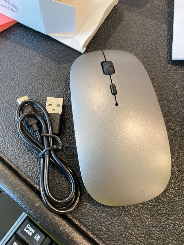 Photo 1 of **MISSING PARTS**
SUNGI Bluetooth Mouse,Wireless Slim Silent Mouse Jiggler Rechargable Mouse for iPad/MacBook/Tablet/PC/iPhone/Cellphone,Gray
