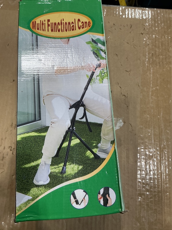 Photo 1 of *USED*
Cane with Seat Foldable Lightweight Walking Cane with LED Light Adjustable Walking Stick for Seniors