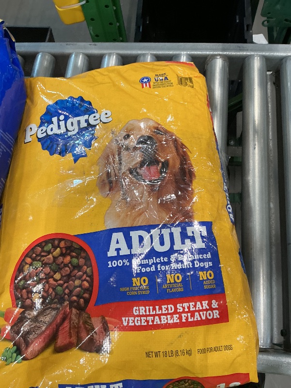 Photo 1 of *“NON-REFUNDABLE”* Pedigree Adult Dry Dog Food, Complete Nutrition, Grilled Steak & Vegetable Flavor, 18 lb. Bag
