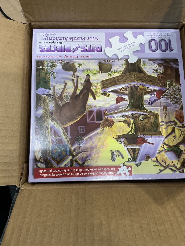 View 2 of *MISSING PARTS UNKNOWN*
Bits and Pieces – Set of Three Jigsaw Puzzles for Adults – 100 Piece and 50 Piece Options – Landscape, Home, Sunrise – Large Pieces for Seniors – 15" x 19" Each