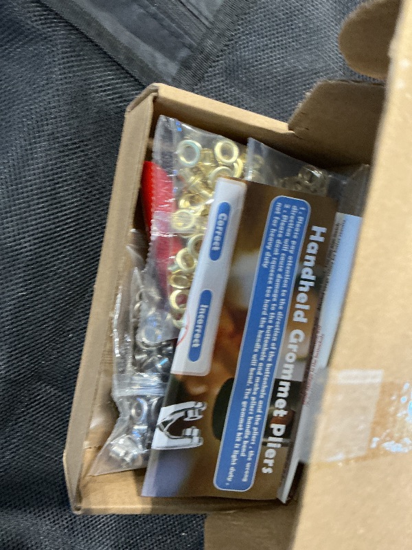 Photo 1 of 1003Pcs Grommet Tool Kit, 1/4 Inch 6mm(Inside) Grommet Eyelet Pliers Kit with 1000 Metal Eyelets with Washers for Fabric, Leather, Belt, Shoes, Clothes