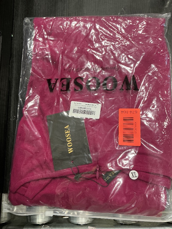 Photo 1 of *dark pinkish* WOOSEA Women's Split Bodycon Mermaid Evening Cocktail Long Dress Magenta