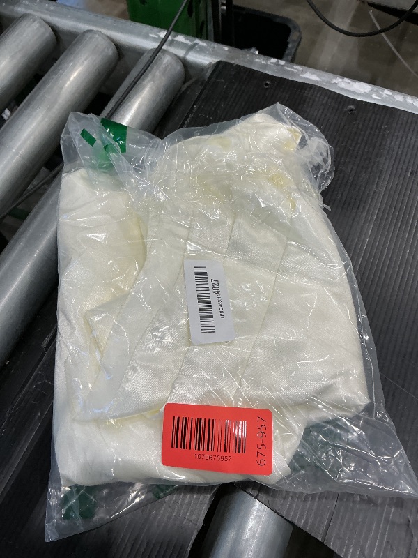 Photo 1 of ***MISSING ONE*** MCEAST 2 Packs Satin Tablecloth 102 x 58 Inches Rectangular Table Overlay Cover Bright Silk Tablecloth Smooth Fabric Table Decor for Wedding Banquet Decoration (Ivory)