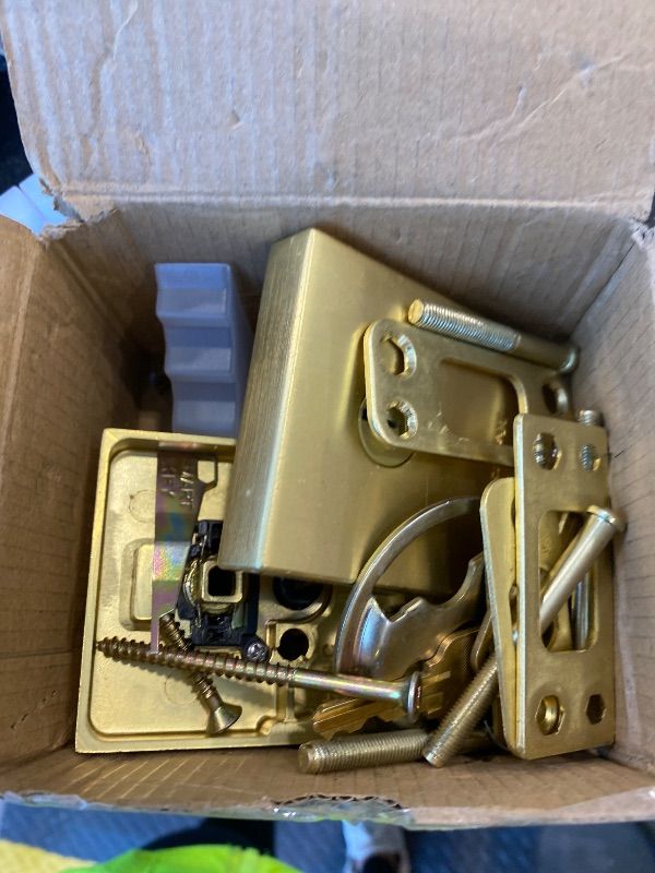 View 3 of **MISSING PARTS**
Kwikset San Clemente Deadbolt Lock, Satin Brass Rectangle Exterior Keyed Front Entry Door, Pick Resistant SmartKey Rekey Security, Single Cylinder Dead Bolt, with Microban Protection