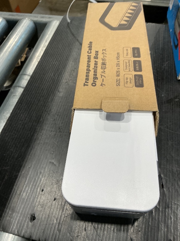 Photo 1 of *MINOR DAMAGE - USED*
PAVSTINE Cable Organizer Storage Box with 7 Wire Ties,Desktop Cable Management Box with Lid,Power Cord Organizer with 7 Compartments for Office,Home,Desk Accessories Storage Stationery Supplies White