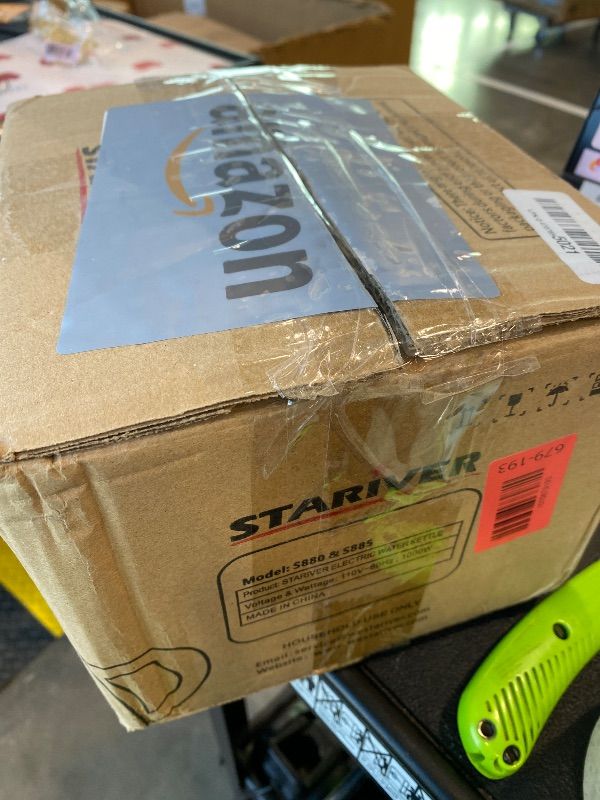 Photo 1 of *UNTESTED*
Stariver Electric Kettle Gooseneck Kettle, 1L Water Boiler, BPA-Free, Pour Over Tea Pot Stainless Steel for Coffee & Tea with Fast Heating, Auto-Shut Off and Boil-Dry Protection Tech