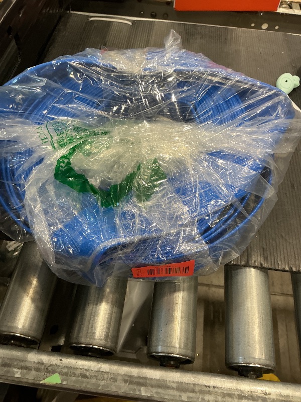 Photo 1 of 1-1/4" x 50? PVC Lay Flat Water Pump Discharge Hose With Aluminum Pin Lug Fittings, Heavy Duty Reinforced Pool Backwash Hose Assembly