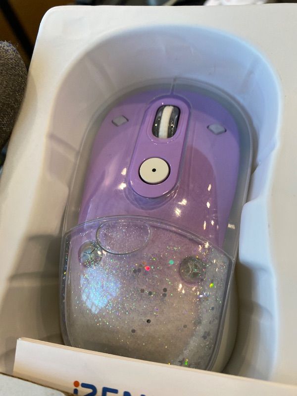 Photo 1 of *USED*
elec Space Cute Wireless Bluetooth Mouse - Rechargeable Silent Mouse with Magnetic Sand Cover, 3 Mode Connectivity, RGB Lighting, Ergonomic Design for Home, Office & School Use (Purple)