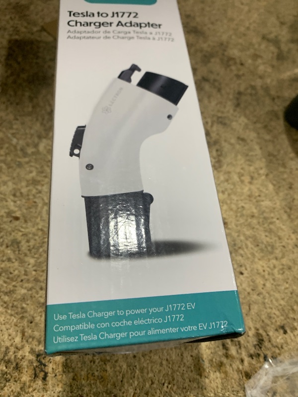 Photo 1 of [Only for J1772 EVs ] Lectron - Tesla to J1772 Charging Adapter, Max 48A & 250V - Compatible with Tesla High Powered Connectors, Destination Chargers, and Mobile Connectors (White)