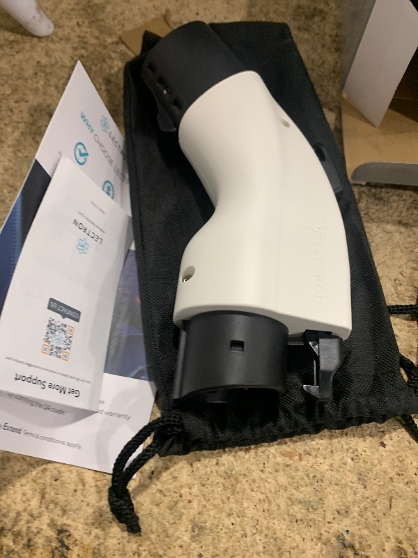 Photo 1 of [Only for J1772 EVs ] Lectron - Tesla to J1772 Charging Adapter, Max 48A & 250V - Compatible with Tesla High Powered Connectors, Destination Chargers, and Mobile Connectors (White)