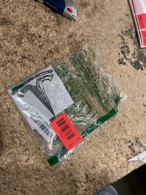 Photo 1 of (ONLY ONE) Model Y Badge Emblem - Front Hood and Rear Trunk Replacement Logo for Tesla Model Y - 3D Metal Emblem Set (2 Pieces, Carbon Fiber)