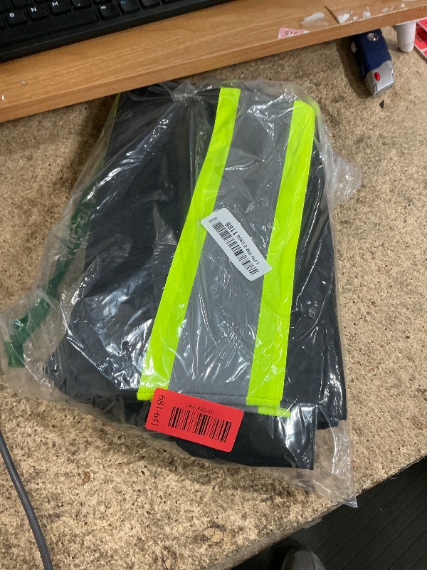 Photo 1 of *** PARTIAL SET *** JKSafety Hi-Vis Reflective Safety Rain Jacket and Pants for Men Women Waterproof Rain Gears for Farming Fishing Work HV Rain Suit with Inner Mesh Lining and Pockets (117-Black XL)