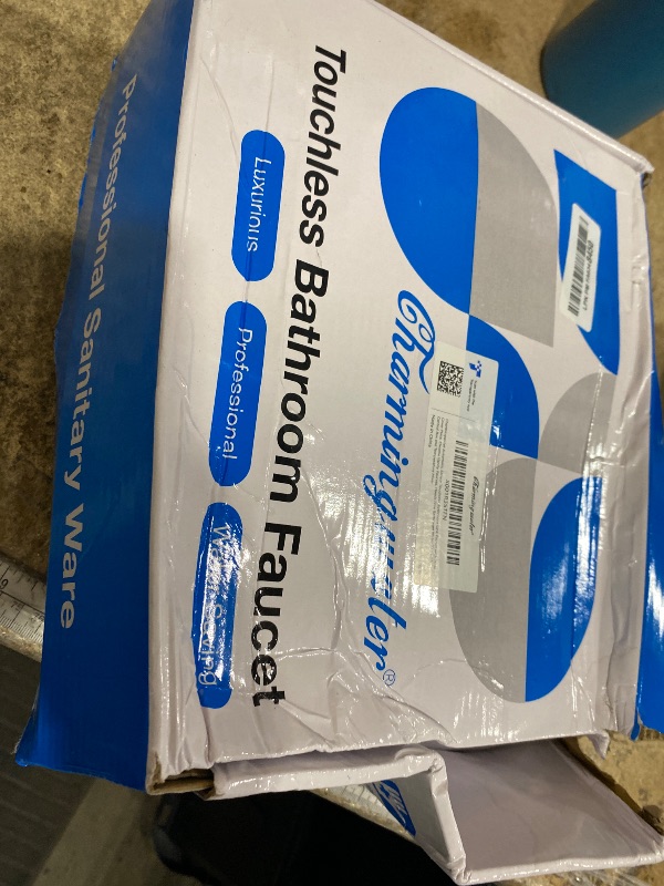 Photo 1 of ***NON-FUNCTIONAL/ FOR PARTS***** Charmingwater Touchless Bathroom Sink Faucet, Motion Automatic Sensor Faucet with Hole Cover Plate, Chrome