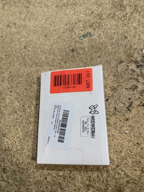 Photo 1 of 10 Pieces CAT3 Telephone RJ11 6P4C Jack Phone Line Connector Coupler Phone Female to Female Telephone Jack Coupler (White)