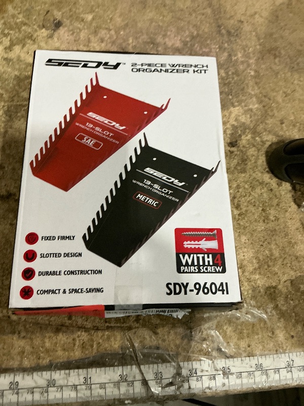 Photo 1 of 26-Pack Metal Wrench Organizer Set, Wall Mounted Wrench Storage Holder Trays Rack for Tool Box Drawer Chest