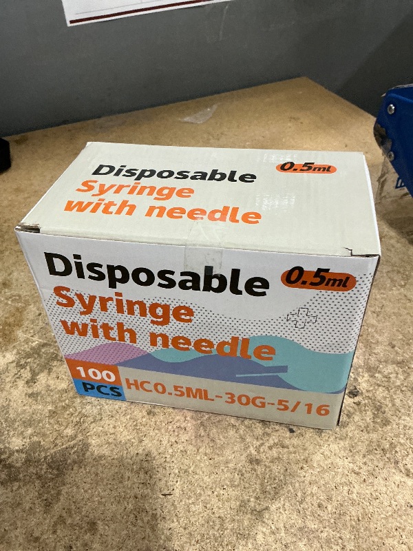 Photo 1 of 0.5ml 30G 5/16" (8mm), Individually Wrapped Pack of 100